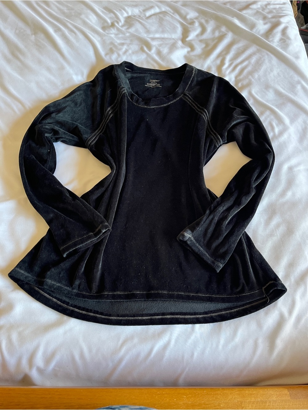 Everyday Black Long Sleeve Crewneck Top